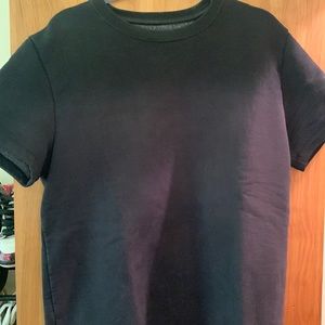 Raf Simons dip dyed cotton blend short sleeved sweatshirt